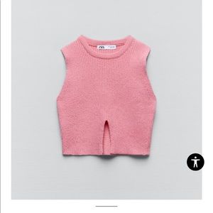 Zara Pink Knit Crop Top